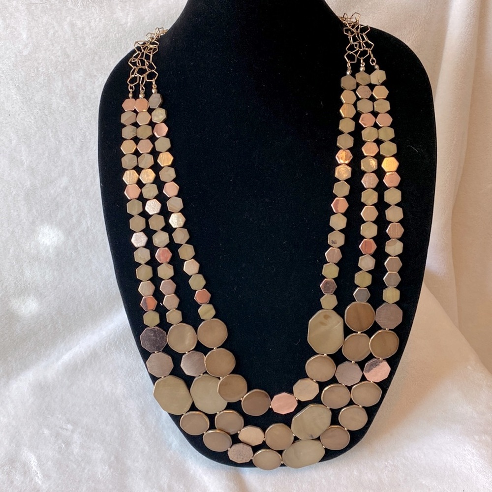 Chico's Gold Geometric Coin Necklace